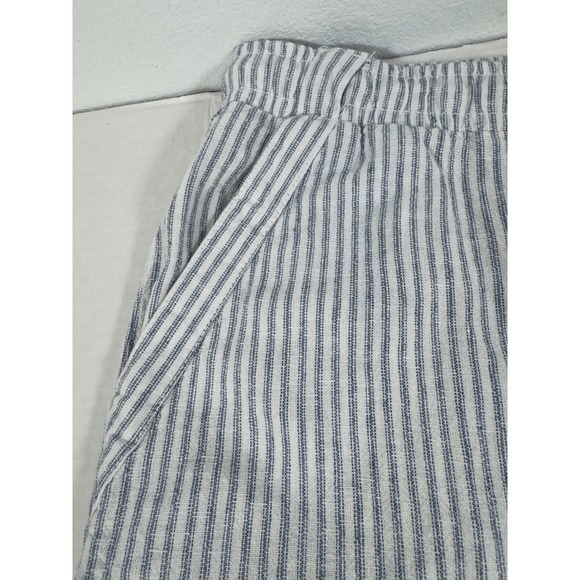 Westbound Woman The Island Crop Blue White Striped Pants Linen  2X Boho Nautical - Picture 5 of 10
